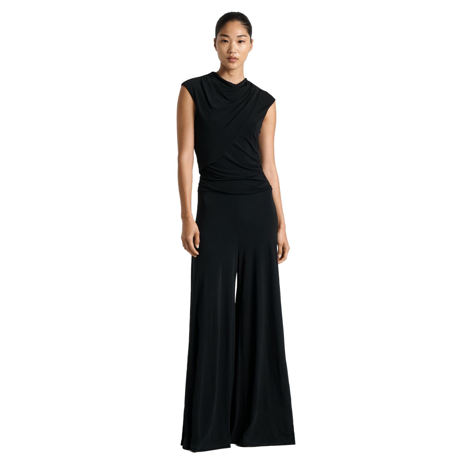 Cue Draped Jersey Wide Leg Jumpsuit